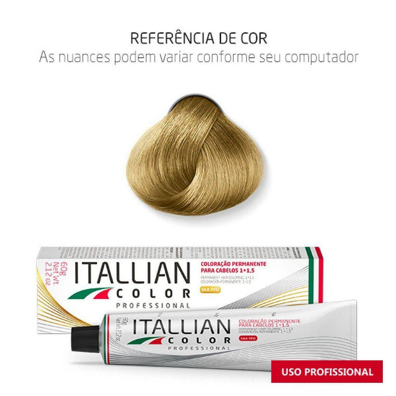 Coloração Itallian Color Professional 60g Louro Claríssimo 9 - PW Distribuidora 