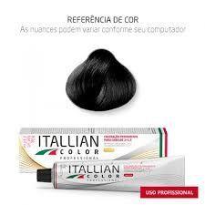 Coloração Itallian Color Professional 60g Preto 1 - PW Distribuidora 