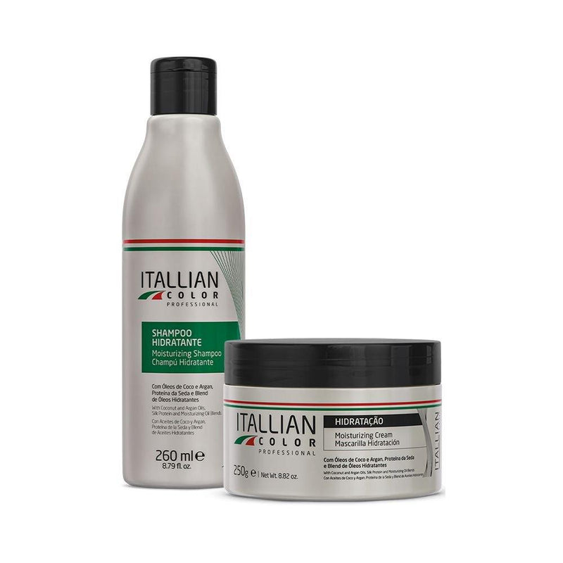 Itallian Color Kit Shampoo 260ml + Máscara Hidratação 250g com mix de 12 Óleos - PW Distribuidora 